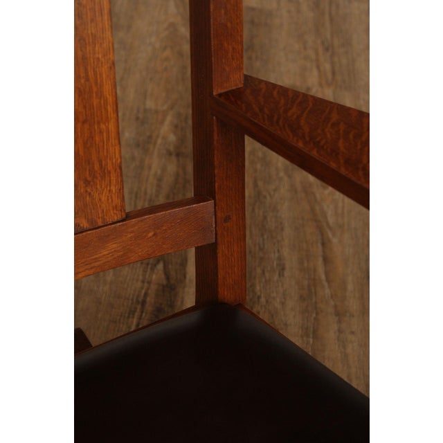 Stickley Mission Collection Harvey Ellis Oak Rocking Chair For Sale In Philadelphia - Image 6 of 18