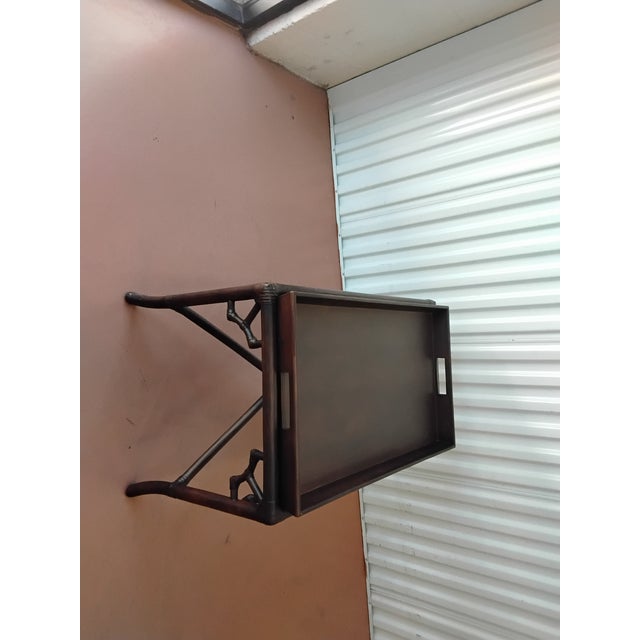 1980s Chinoiserie Bamboo Tray Table For Sale In Naples, FL - Image 6 of 6
