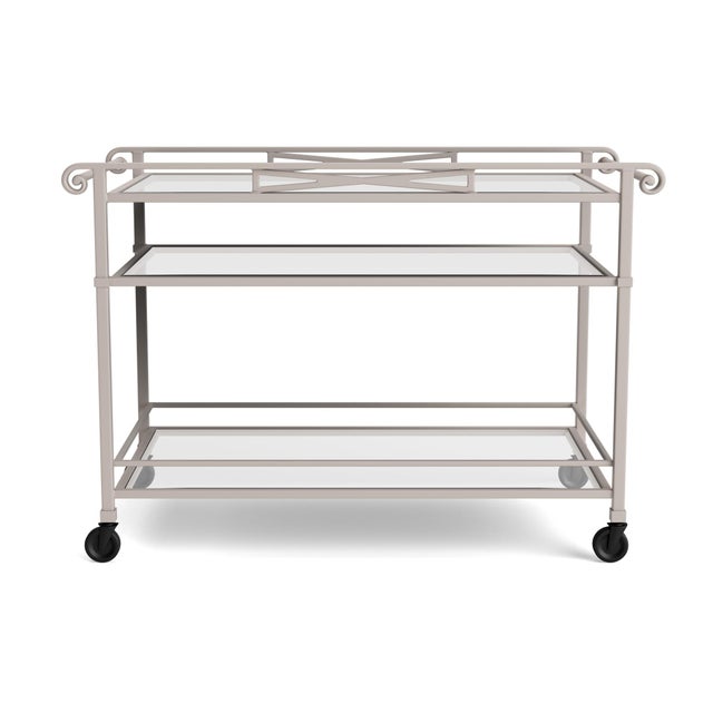 Brown Jordan Brown Jordan Venetian Bar Cart, Dove frame For Sale - Image 4 of 11