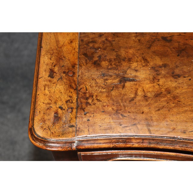 Period Carved Walnut 18th C. French Louis XV 2 Drawer Commode For Sale - Image 13 of 16