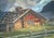 Rustic European Mid-Century Original European Alpine Village Oil Painting on Board For Sale - Image 3 of 11