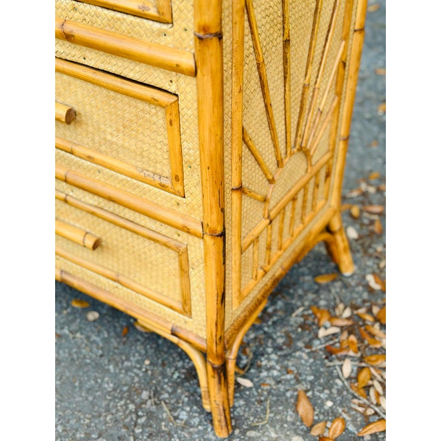 Vintage Rattan and Cane Dresser For Sale - Image 9 of 9