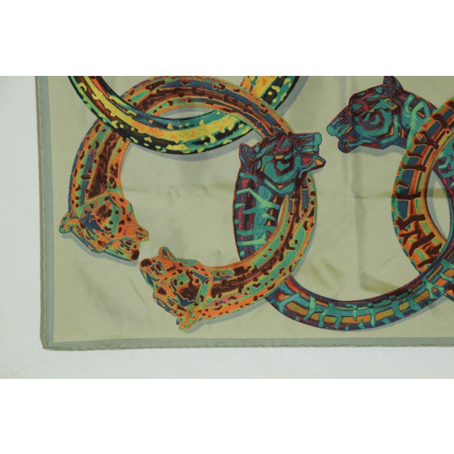 Contemporary CARTIER Paris Silk Scarf Panther Bracelets Jewellery in Box For Sale - Image 3 of 12