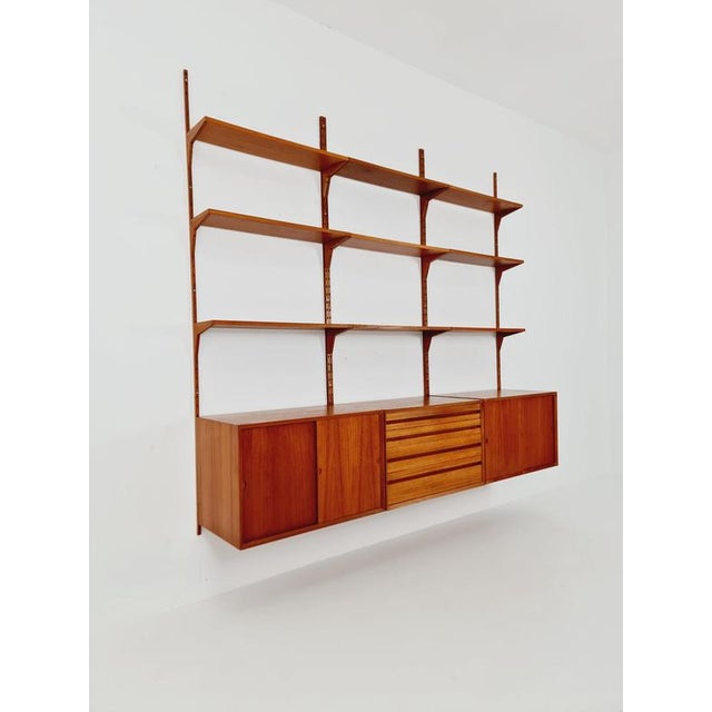 Big Mid century Danish Teak Wall Unit with 3 cabinets by Poul Cadovius for Cado, Denmark, 1960s Danish design by Poul...