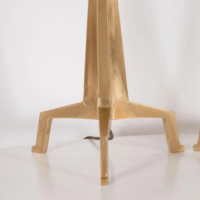 Not Yet Made - Made To Order Brutalist Tripod Table Lamps - A Pair For Sale - Image 5 of 9