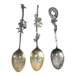 19th Century Chinese Export Sterling Silver Spoons