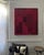 Textile Abstract Geometric Red Oil Painting by Stephen Cimini For Sale - Image 7 of 11