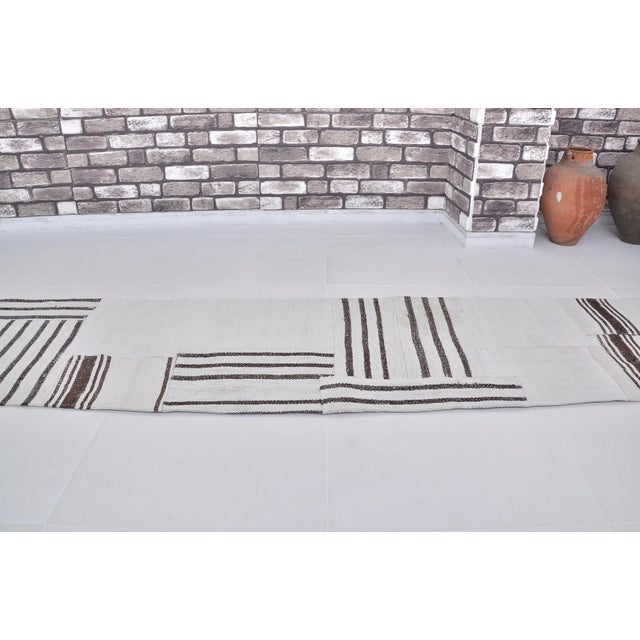 1950s Bohemian Anatolian Stripe Kilim Runner For Sale - Image 4 of 10