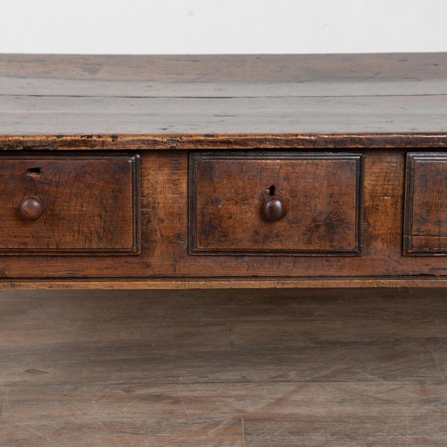 ​​​​​​​19th-Century French Three Drawer Walnut Coffee Table For Sale - Image 15 of 17