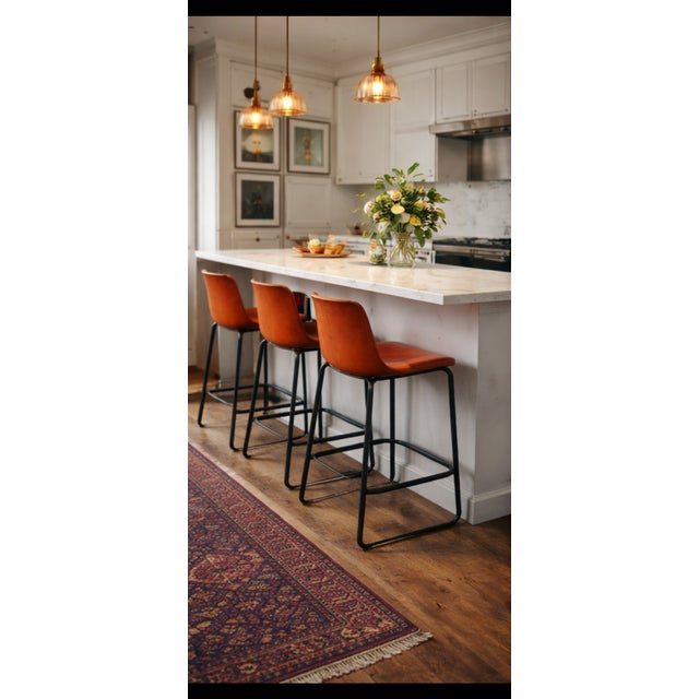 Vintage Industrial Bar Stools 72cm Seat – Original Patina – Set of 4 For Sale - Image 14 of 16