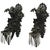 Mid-19th Century Pair of Italian Bronze Gothic Candle Sconces For Sale - Image 9 of 9