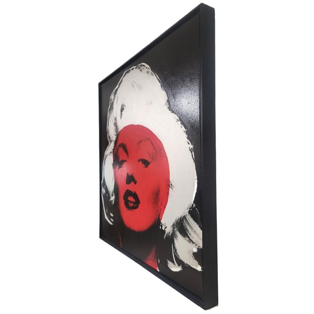 1990s XL Original Marilyn Monroe Series Canvas Screenprint by Steve Kaufman 26/99 For Sale - Image 5 of 17