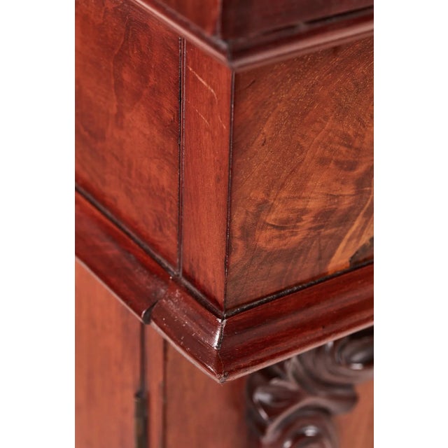 Wood Antique Victorian Carved Mahogany Sideboard For Sale - Image 7 of 13