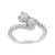 Celebrate your life together with this exquisite two-stone diamond ring. Crafted in 10k white gold, this exquisitely...