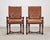 Baroque Pair of Louis XIII Baroque Style Mahogany Leather Armchairs For Sale - Image 3 of 18
