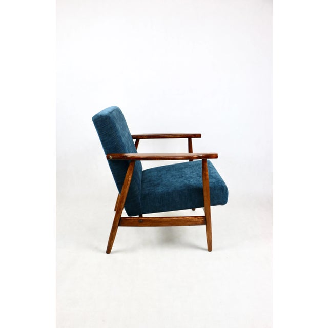 Blue Vintage Blue Armchair, 1970s For Sale - Image 8 of 13