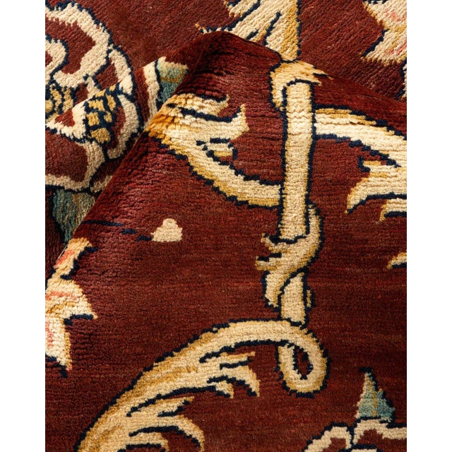 Textile Eclectic, One-of-a-Kind Hand-Knotted Area Rug in Red, 5' 9" x 8' 10" For Sale - Image 7 of 8