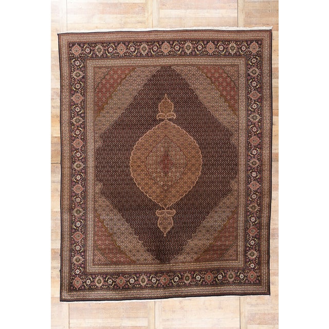 Vintage Persian Mahi Tabriz Rug - 09'11 x 12'08 For Sale - Image 11 of 11