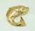 Gold Tone Fish Earrings, 1980's For Sale - Image 9 of 10
