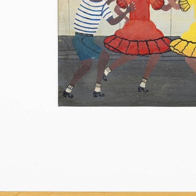 Modern Heitor Dos Prazeres, Children with Balloon, 1964, Oil on Canvas For Sale - Image 3 of 6
