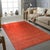10x14 Coral Hand-Knotted Wool Striated Field Geometric Modern Carpet Rug For Sale - Image 4 of 4