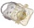 Vintage Murano Gold Flecks White Blue Daisy Pattern Italian Art Glass Rope Handle Basket Bowl For Sale In Orlando - Image 6 of 8
