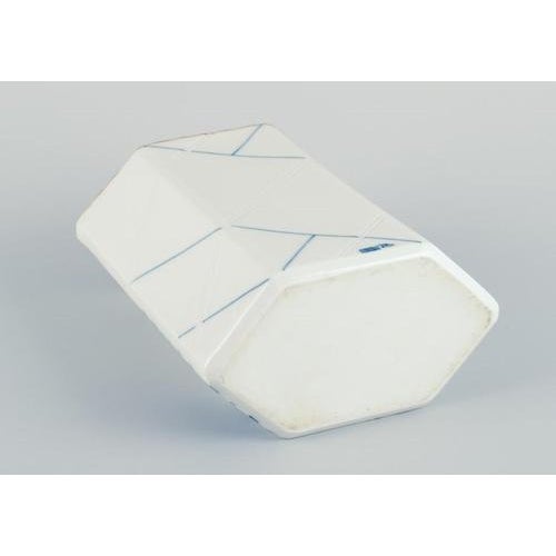 White Vintage Porcelain Vase by Anne Marie Trolle for Royal Copenhagen, 1960s For Sale - Image 8 of 10