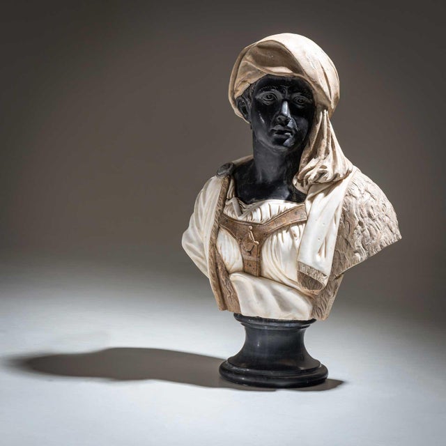 Bust of an African Man, 20th Century, Marble For Sale - Image 4 of 18