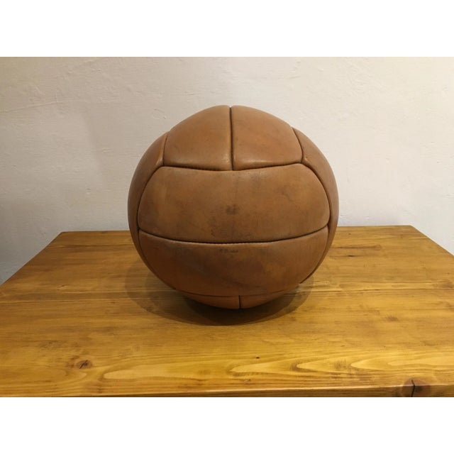Vintage Leather 3kg Medicine Ball, 1930s For Sale - Image 9 of 9