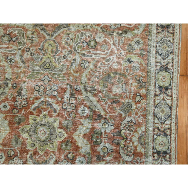 Late 20th Century Rustic Antique Persian Shabby Chic Mahal Rug For Sale - Image 5 of 6