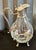 French Vintage French Style Étain Pewter & Glass Claret Jug Pitcher With Hinged Lid For Sale - Image 3 of 18
