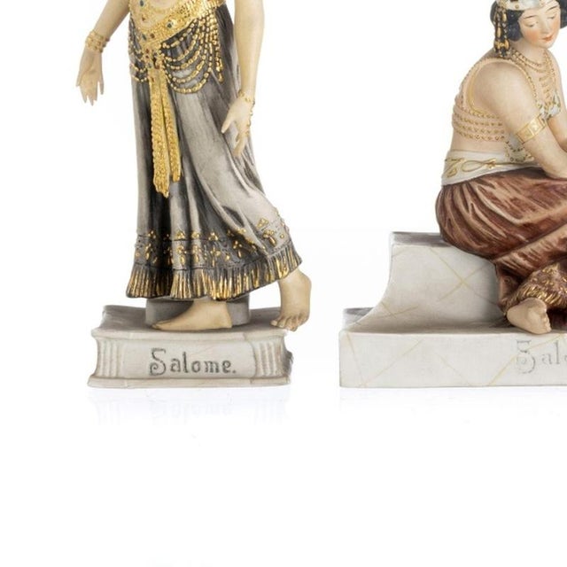 Art Deco Porcelain Salome Sculptural Group, Set of 3 For Sale - Image 3 of 6