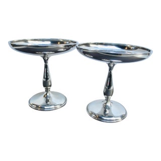 Sterling Silver Wallace Compote Stands-Pair of 2---- 24 DWT For Sale