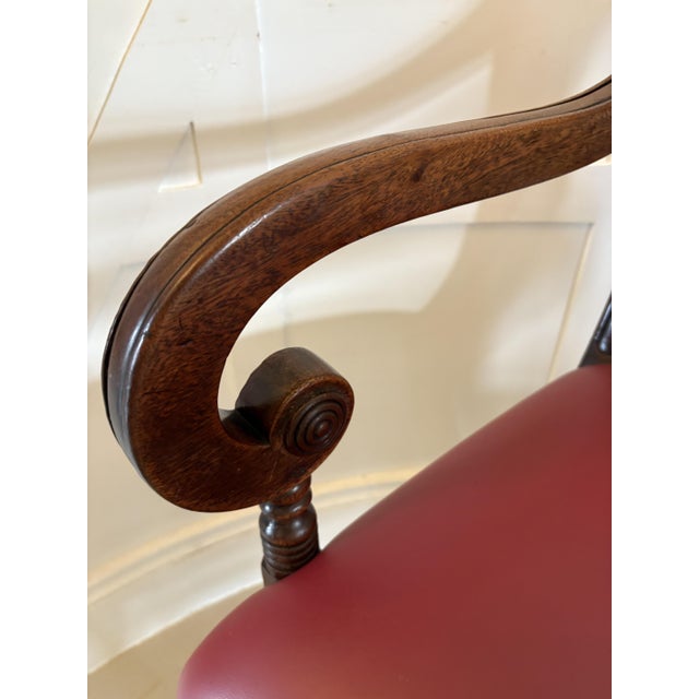 Set of Antique George III Mahogany Desk Chairs, 1800s For Sale - Image 10 of 13