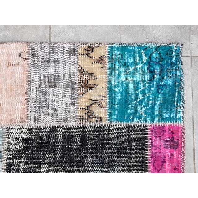 Mid 20th Century Oushak Anatolian Floral Runner For Sale - Image 4 of 10