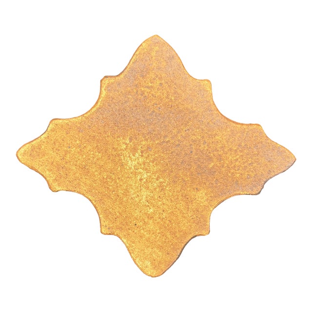 Casablanca Burnt Umber Natural Ceramic Concave Decorative Tile For Sale