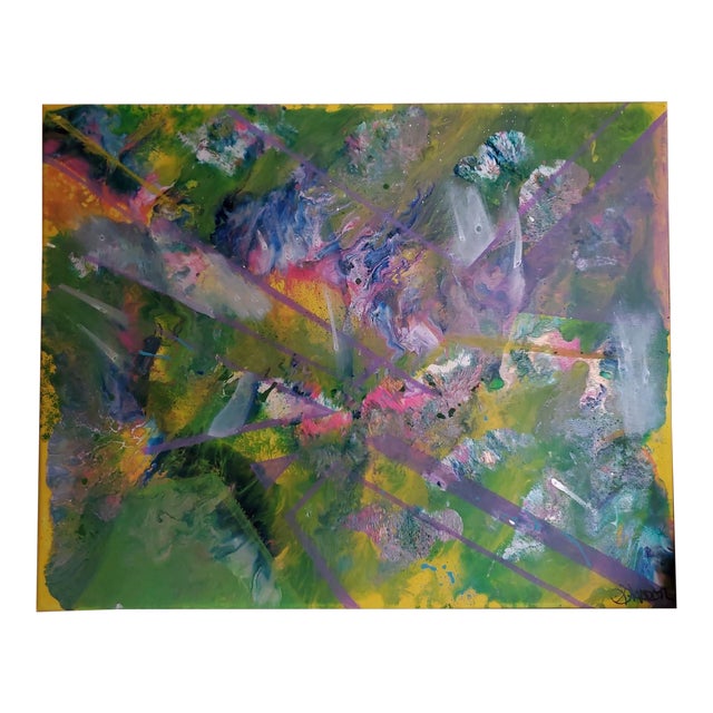 "When You Come to the Crossroads Be Sure You Pick the Right Road" Contemporary Abstract Acrylic Painting For Sale