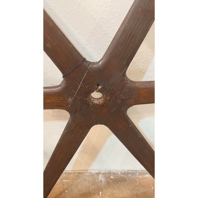 Wood Large Antique Wooden Cog Gear For Sale - Image 7 of 12
