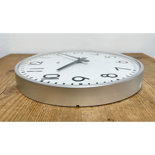 Vintage Silver Wall Clock from Esmi, 1980s For Sale - Image 11 of 17