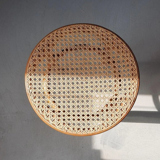 Romanian Bentwood and Rattan Stool, 1960s For Sale - Image 4 of 7