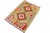 Rustic Southwestern Turkish Kilim Blue Red Hand-Woven Wool Rug For Sale - Image 3 of 9
