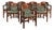 Art Nouveau Dining Chairs with Suede Upholstery from Schuitema, Set of 8 For Sale