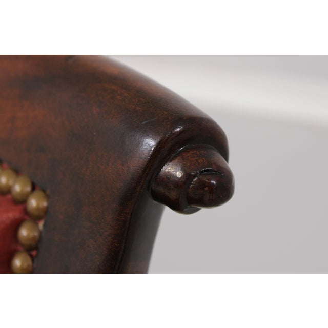 Hancock & Moore Red Leather Bar Stool Counter Chairs For Sale - Image 11 of 18