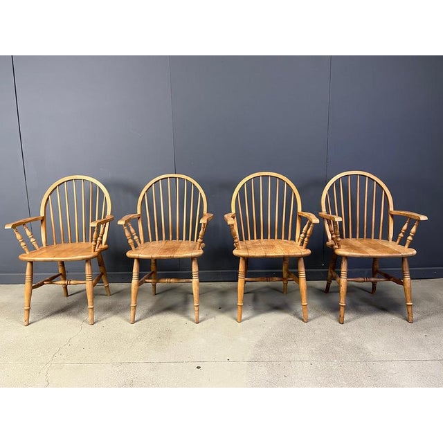 English Windsor Style Dining Chairs, 1960, Set of 4 For Sale - Image 6 of 14