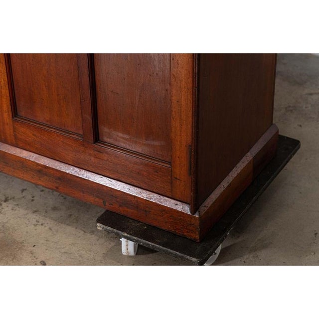 Large 19th Century English Mahogany Glazed Bookcase, 1870s For Sale - Image 11 of 17