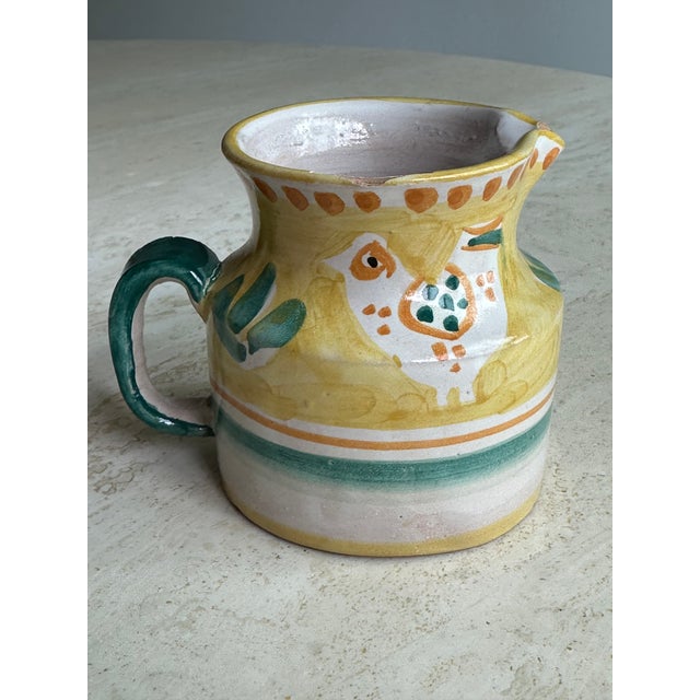 Vietri Solimene Positano Yellow Bird Chicken Sugar Bowl and Creamer Set For Sale - Image 9 of 11