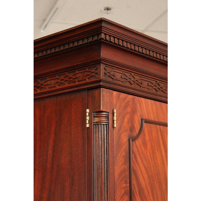 Henkel Harris Georgian Style Mahogany Armoire For Sale - Image 14 of 18