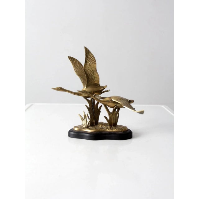 Vintage Figural Brass Birds Sculpture For Sale - Image 13 of 13