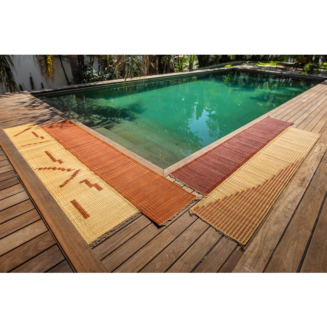 2020s Modern Hand Woven Rug 5' X 8' Orange For Sale - Image 10 of 15