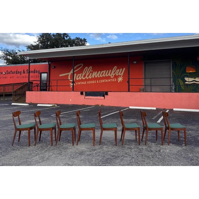 Mid-Century Modern Restored Mid Century Drexel Sun Coast Dining Chairs - 8 For Sale - Image 3 of 18